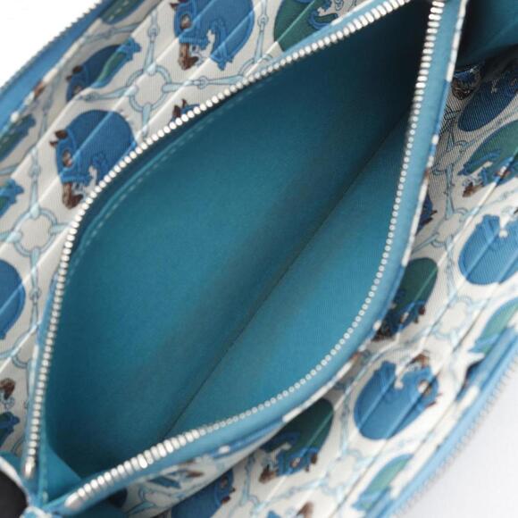 HERMES Blue Leather Wallet - Picture 6 of 9